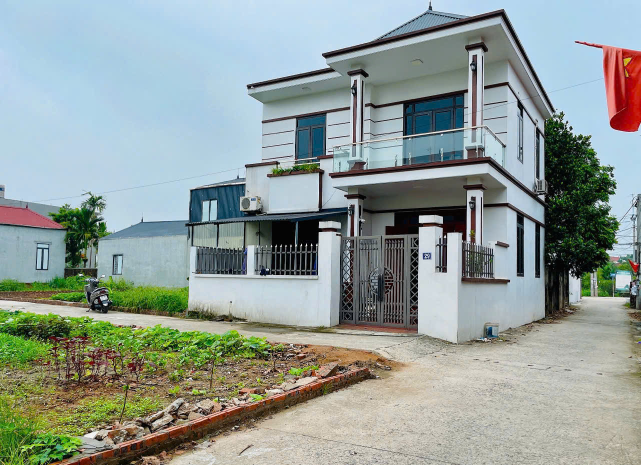 Bán đất 90m2 Phúc Hoà,Phúc Thọ, lô góc 2 thoáng, đường thông ô tô tránh - Ảnh 1